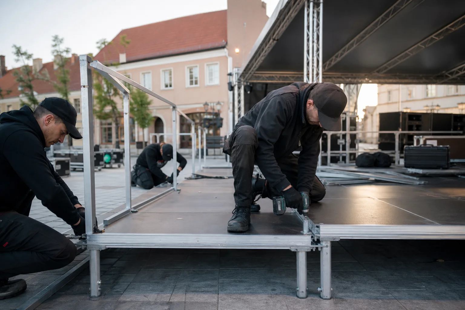 Wynajem sceny i podestów — trybuny, we Wrocławiu